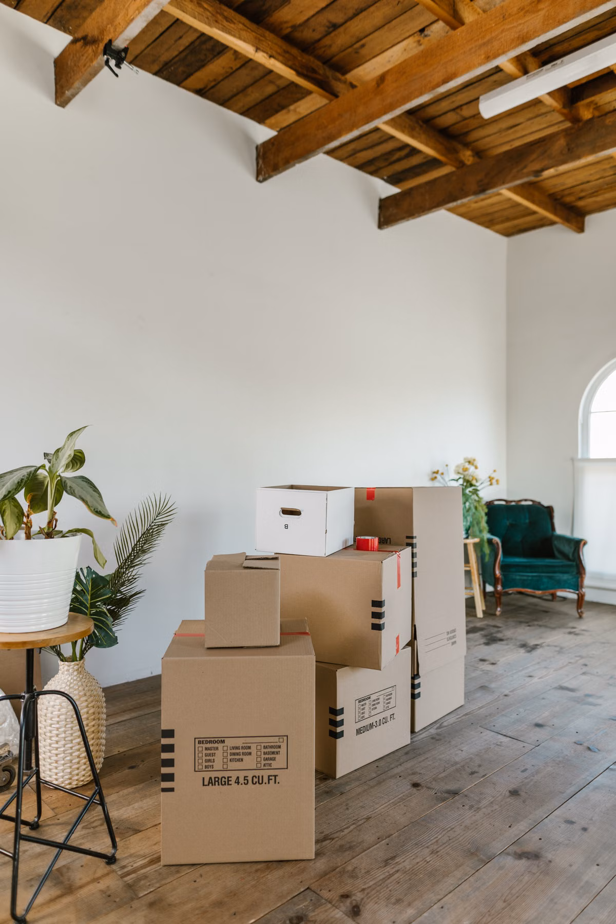 A cleared, organized living space